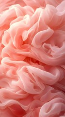 Fototapeta premium Soft, flowing fabric in shades of pale pink, creating a dreamy and textured abstract composition that evokes feelings of tranquility and elegance.