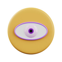 eye icon 3d illustration