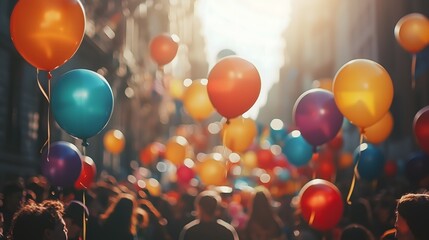 Experience the vibrant energy of the thanksgiving parade scene