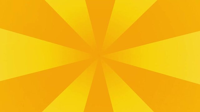 回転する黄色とオレンジのの放射状の集中線のモーションアニメーション動画背景素材	