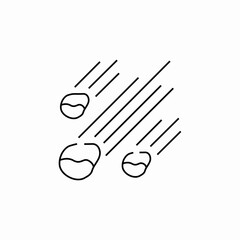 asteroid meteorite icon sign vector