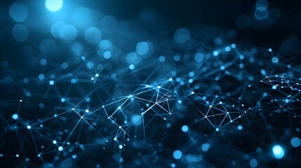 Digital Wave Flow with Particles and Data Points with abstract dots and lines for tech processe , data transfer and encryption, digital archives, sound and graphic presentations, science, education .