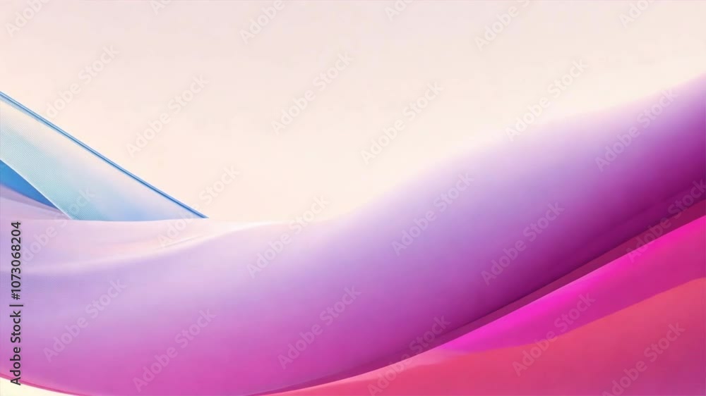 Poster serene abstract waves soft pastel colors in gentle gradients of pink and blue create calm and tranqu