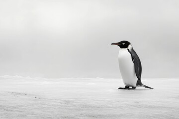 Obraz premium penguin conceptual minimalistic artwork animal