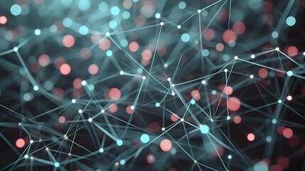 Digital Wave Flow with Particles and Data Points with abstract dots and lines for tech processe , data transfer and encryption, digital archives, sound and graphic presentations, science, education .