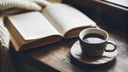 coffee and book