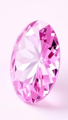 Pink diamond with sparkling facets and exquisite color isolated on a clean white background, carat, gemstone, pink diamond