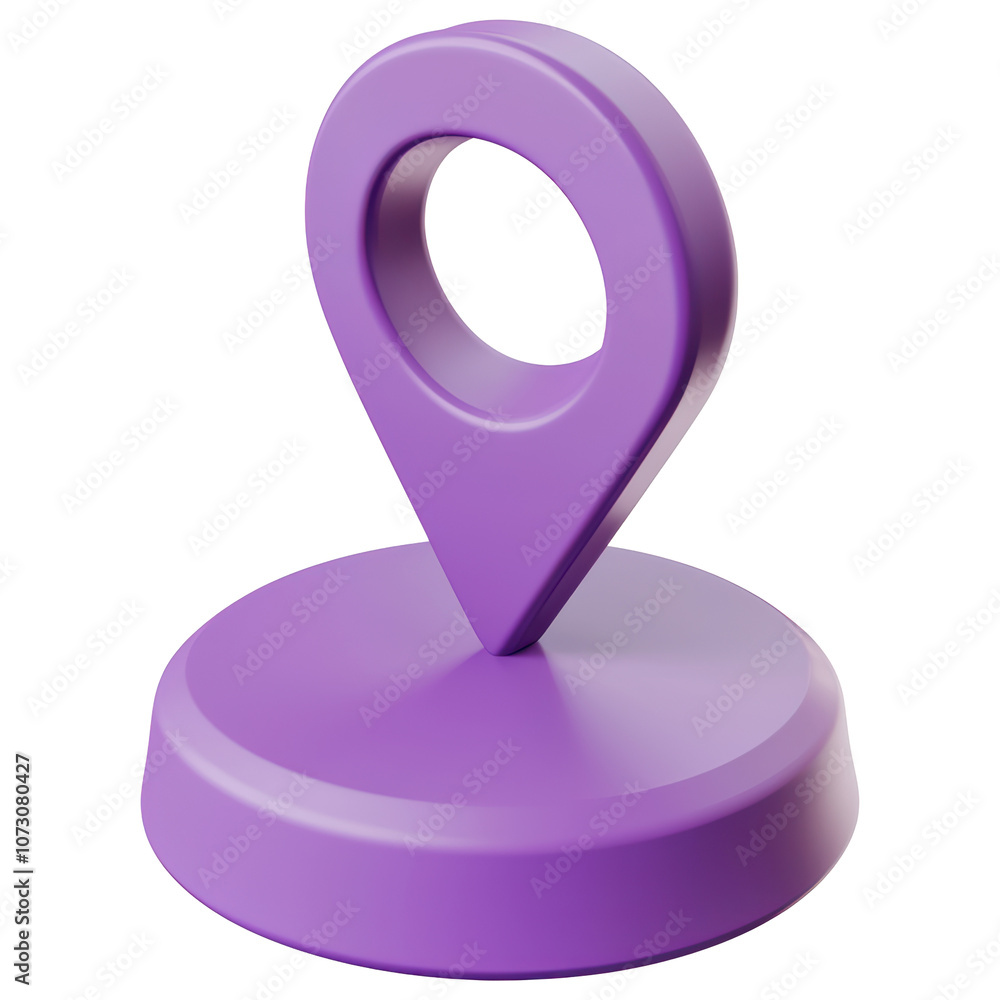 Poster a purple object with a round shape and a pointy top isolated on transparent or white background, png