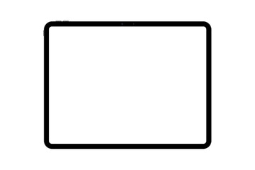 Tablet with white screen isolated on white background. Vector