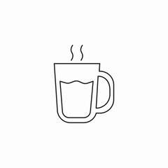 americano glass icon sign vector