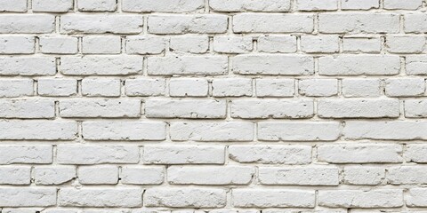 Obraz premium Traditional white brick wall background seamless pattern with textured mortar joints, wall decoration, interior decoration, texture