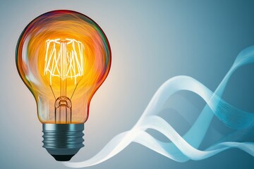 Transparent Light Bulb with Unique Design