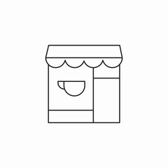 coffee shop icon sign vector