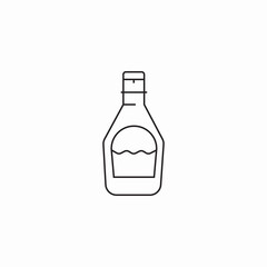 ketchup bottle icon sign vector