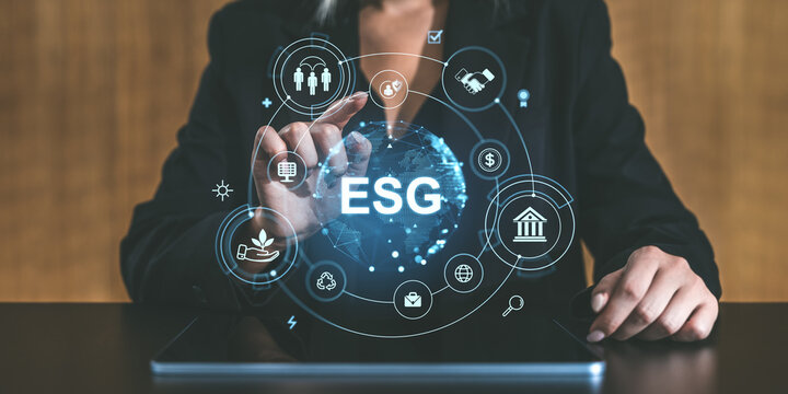 ESG Concept with Digital Interface.