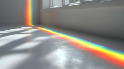 Rainbow Light Through Window Photo