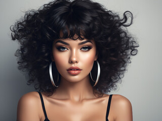 Generated portrait illustration of a beautiful woman.