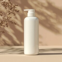 an empty shampoo bottle mockup " ai generator "
