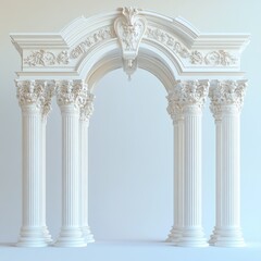 Naklejka premium Column arch , podium architecture building 