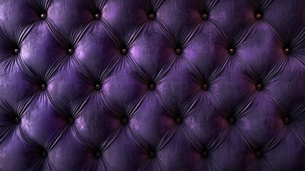 Fototapeta premium Elegant Dark Purple Tufted Leather Design