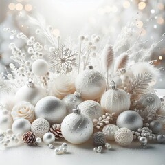 Obraz premium Light Festive Background of Christmas Decor