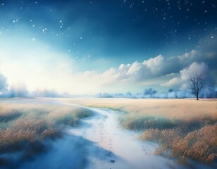 winter road scenery