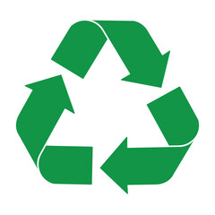 Fototapeta premium Recycle sing symbol. Recycle logo symbol. Recycling arrow icon green. Vector illustration.