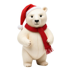 teddy bear with santa claus hat