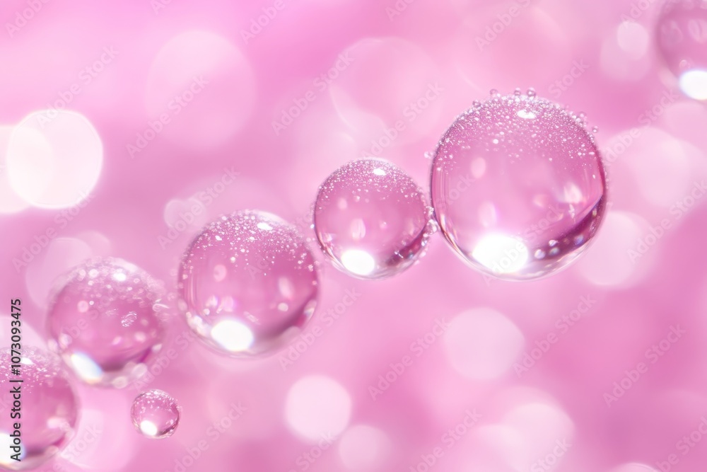 Aufkleber serene abstract background showcasing soft pink bokeh with delicate round shapes for visual appeal