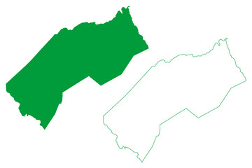 Obraz premium Marcionilio Souza municipality (Bahia state, Municipalities of Brazil, Federative Republic of Brazil) map vector illustration, scribble sketch Marcionilio Souza map