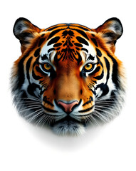 Fototapeta premium a tiger walking across a black background with a black background and a black background with a white tiger on it, Anthony Devas, fantastic realism, highly detailed digital painting, an airbrush paint