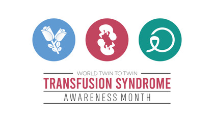 World Twin To Twin Transfusion Syndrome Awareness Month is observed every year on December. Medical Healthcare Awareness concept. background, placard, banner template Vector illustration design.