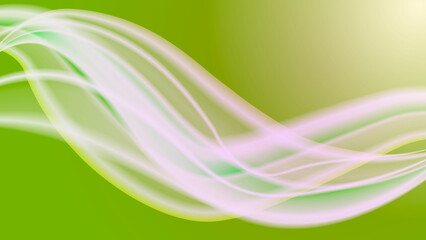 Pastel Pink Blue Green Wave Delicate Silk Background. Bright shiny wavy abstract background. Summer motives.