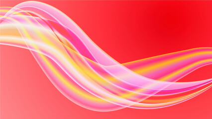 Fototapeta premium Pastel Pink Blue Green Wave Delicate Silk Background. Bright shiny wavy abstract background. Summer motives.