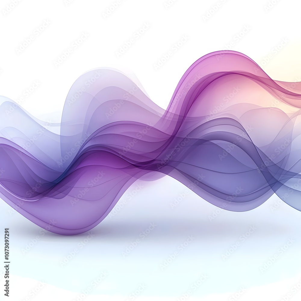Poster a mesmerizing wave of ethereal purple and lavender hues, gracefully flowing in undulating patterns, 
