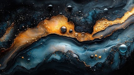 Serene abstract art of flowing blue and white textures. Generative AI