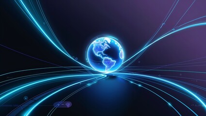 A Sleek High-Tech Digital Interface with Glowing Elements for Modern Applications