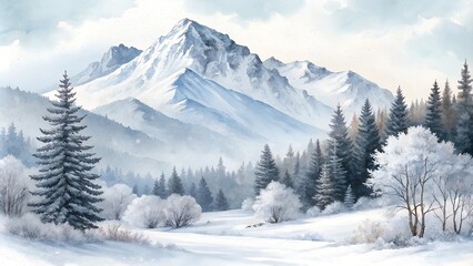 Obraz premium snow covered mountains