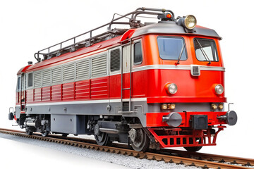 Fototapeta premium Electric locomotive,isolated on white background