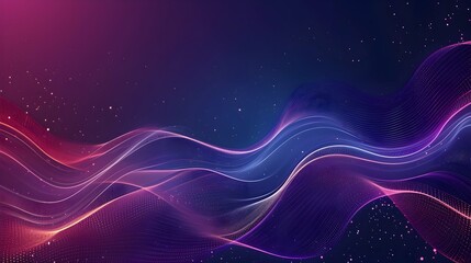 Abstract fluid iridescent holographic curved wave in motion colorful gradient design on black background