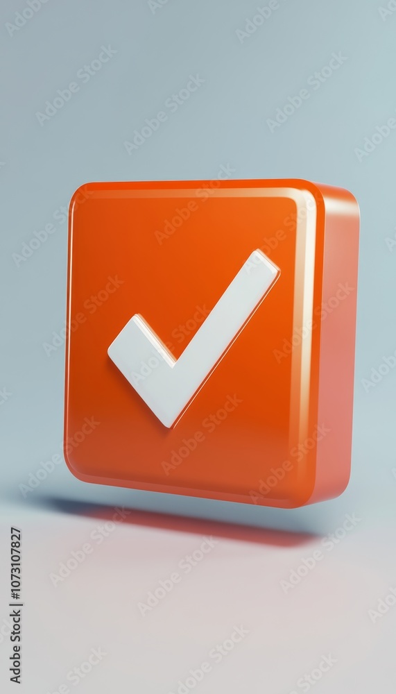 Fototapete 3d alert notification icon depicting negative checklist button for indicating errors in apps