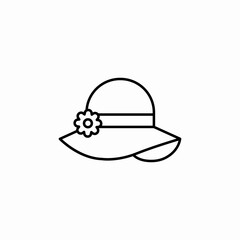 summer hat icon sign vector