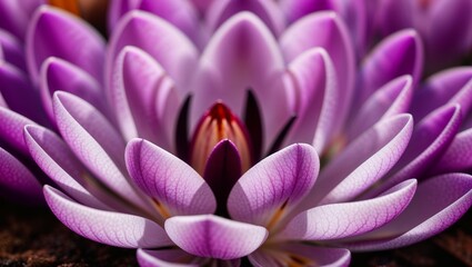Vibrant Abstract Closeup of a Delicate Crocus Flower Suitable for Modern Decor and Artistic Projects