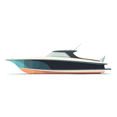 Luxury Motorboat Illustration