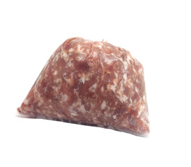 Fresh sausage meat isolated on transparent background