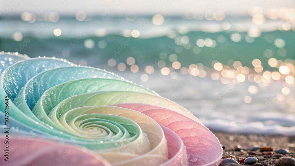 Fototapete soft pastel shapes creating a dreamy abstract background with bokeh effect for relaxing and calming 