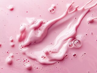 Colorful pink soap bubbles in water. Microstock image for beauty, hygiene, cleanliness or child-friendly content.