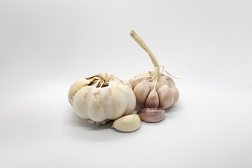 Garlic isolated on white background
