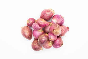 Red onion isolated on white background