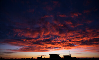 Poetic and dramatic sunset